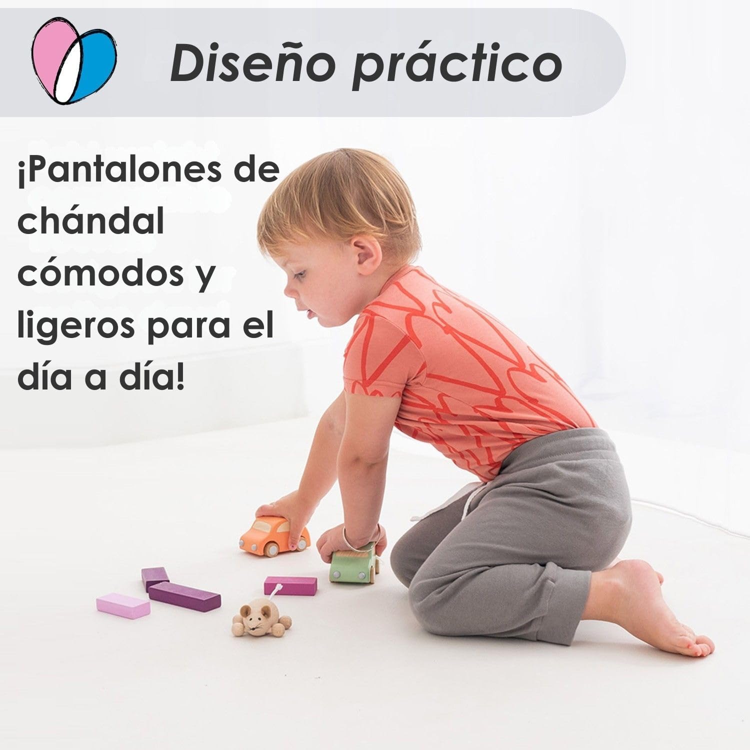Lovjoy Pantalones Jogger bebés niñas/Pantalones Informales / 100% algodón, Suaves y cómodos