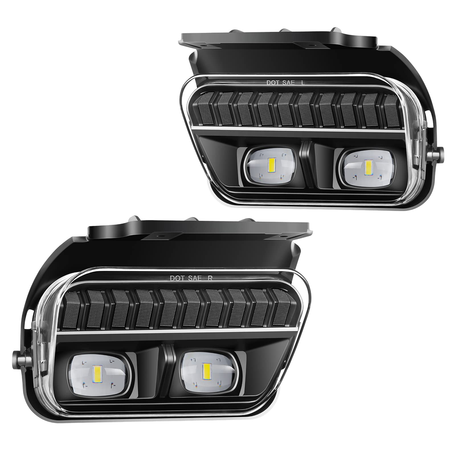 2Pcs Upgrade LED Fog Lights Replacement for Chevy Silverado 2003 2004 2005 2006 2007 All Models Avalanche 2002-2006 Pickup Truck Driving Fog Lamps Clear Lens (Fog Light)