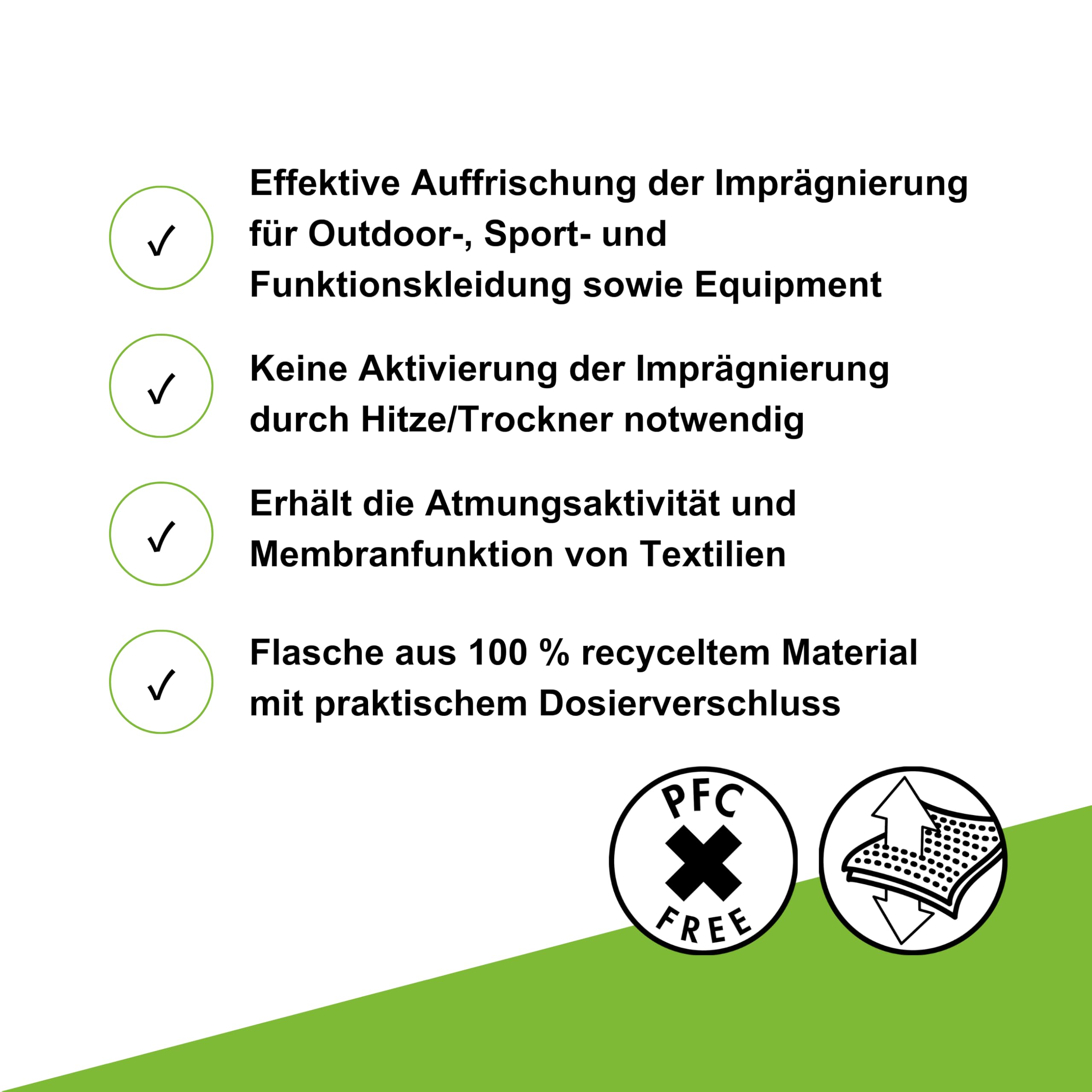 Impregnat do mycia 250 ml, do odzieży outdoorowej, odzieży sportowej i odzieży funkcyjnej, ochrona przed wilgocią również do butów, plecaków, namiotów i żagli przeciwsłonecznych