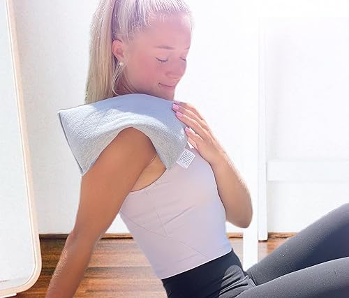 Miniatura 7 de SacksyThyme - Almohadilla térmica para microondas para espalda, cuello, calambres menstruales, hombros, piernas, alivio del dolor de piernas,