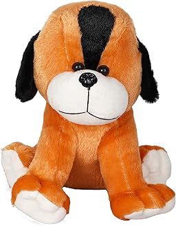 HUG 'n' FEEL SOFT TOYS Dog Soft Toy (30 Cm, Brown)