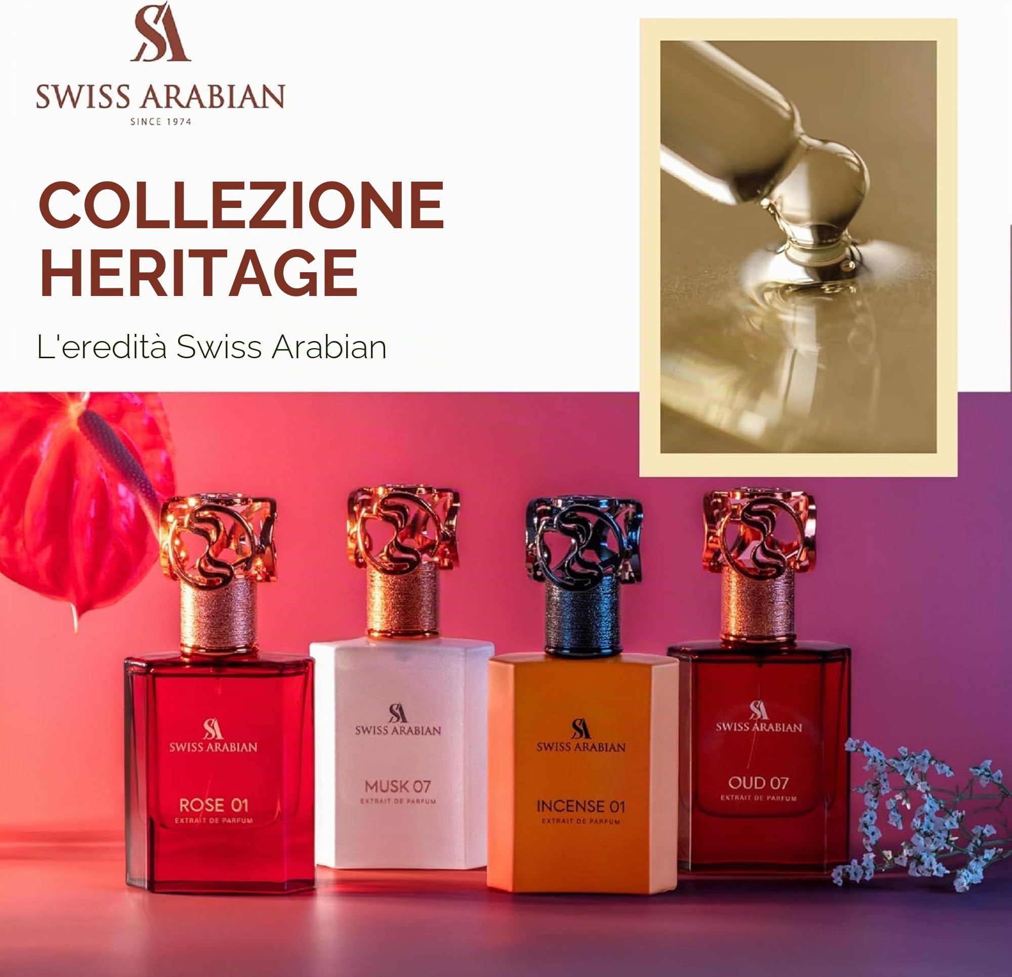 SWISS ARABIAN Oud 07 – Prodotti di lusso di Dubai – Eau de Parfum duraturo e addirittura seducente – Un profumo di alta qualità – Il lussuoso profumo dell'Arabia –