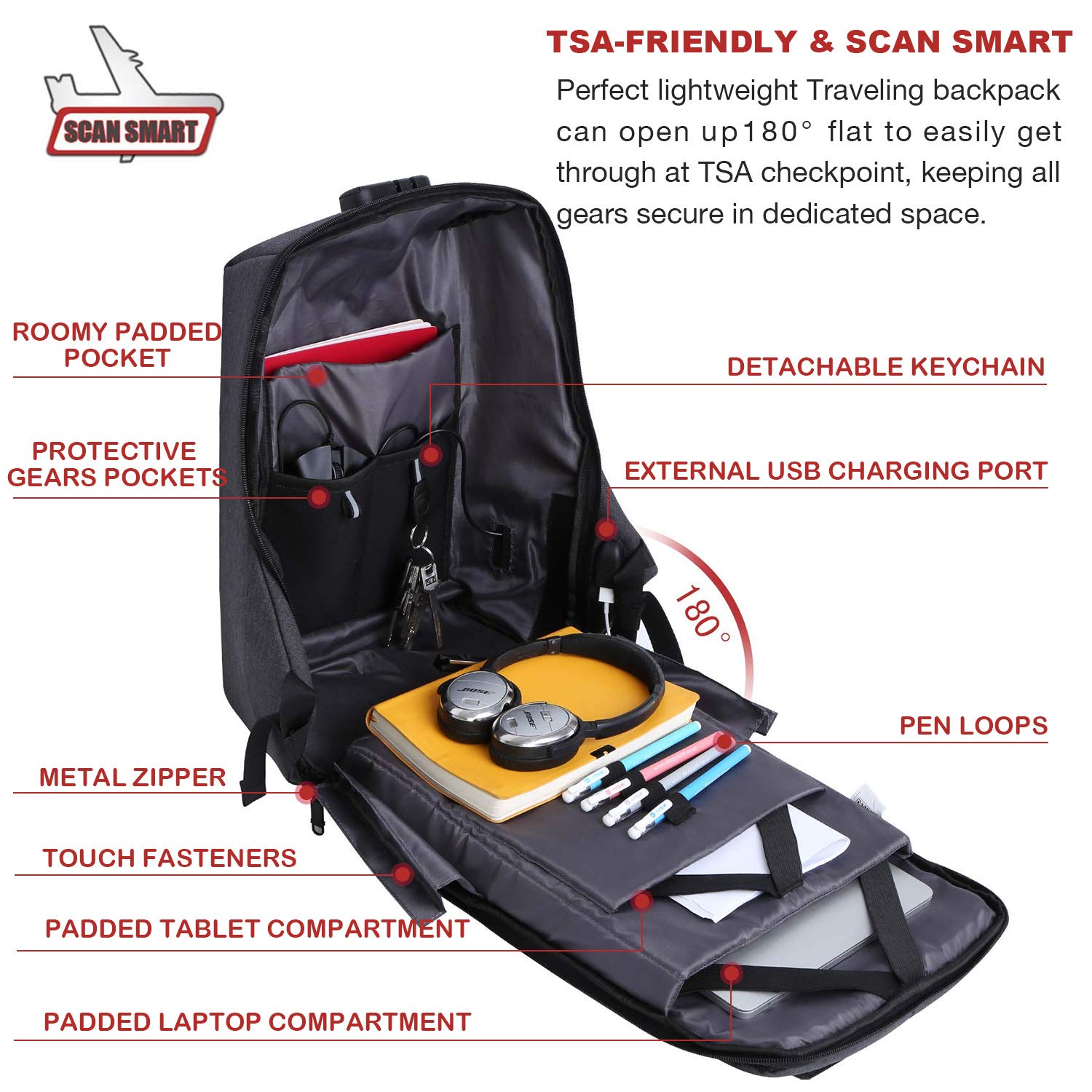Buy Anti Theft Travel Backpack Waterproof Laptop Backpack for Men Women