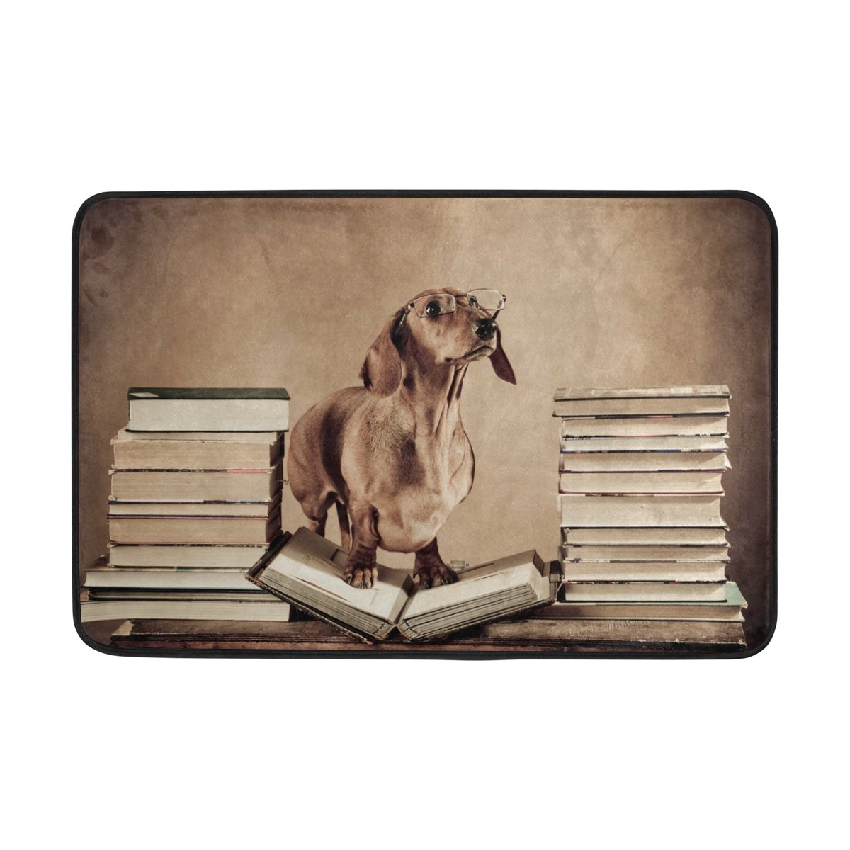 Use7 Vintage Cool Dachshund - Felpudo para Perro (60 x 40 cm), diseño de Perro