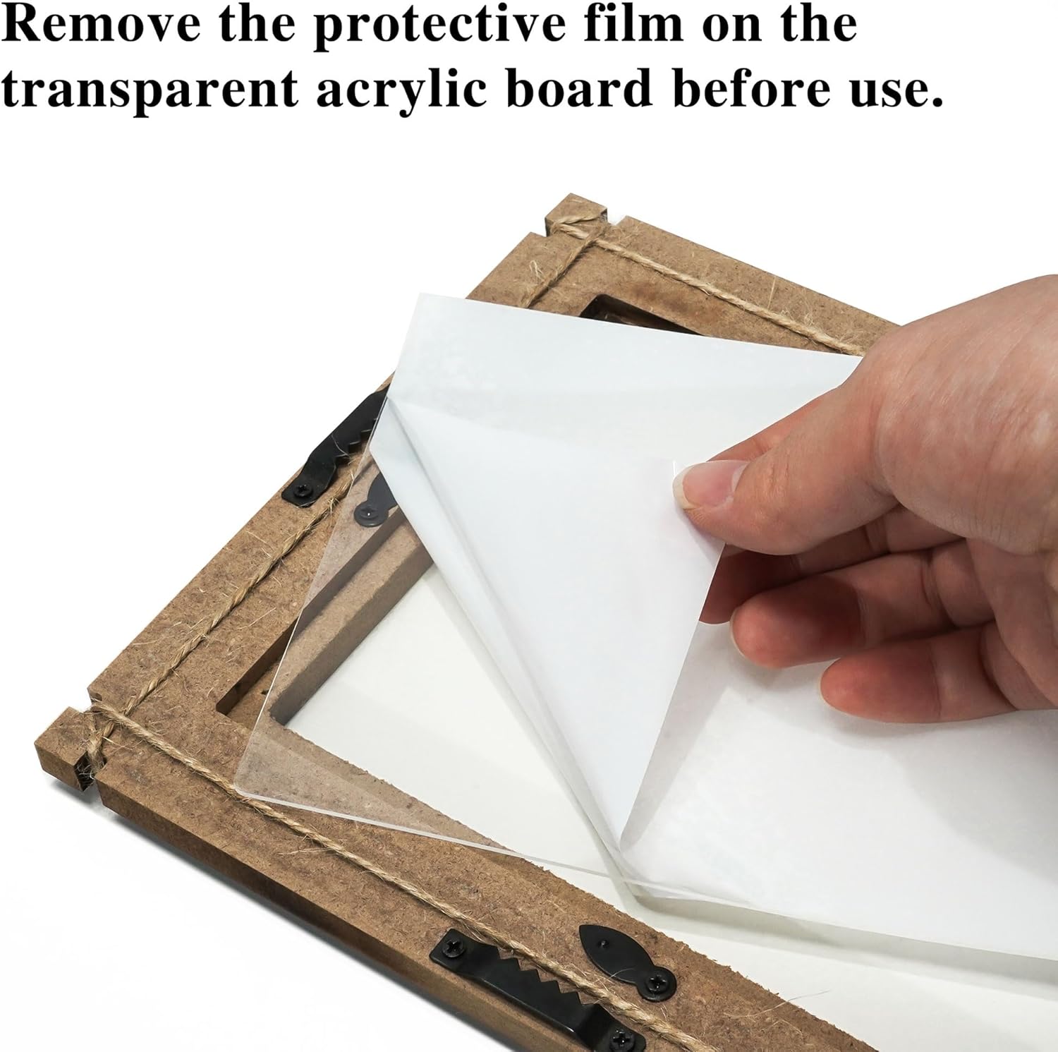 Picture Frames 6x8 Rustic Photo Frame Wood Picture Frame Farmhouse Decor for Wall Mount and Tabletop Display Farmhouse Decor Darkbrown - Image 2