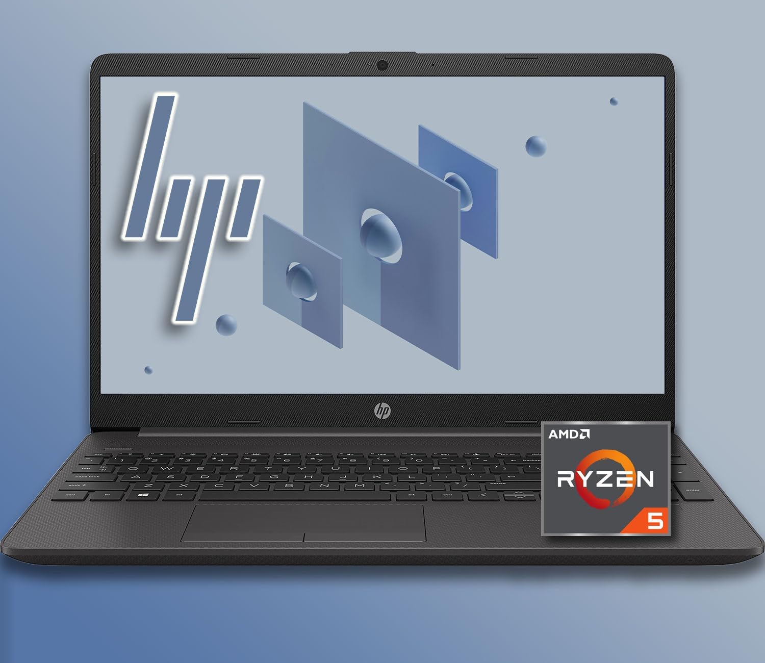 HP Laptop, 15.6" FHD, AMD Ryzen 5 5500U (6 Cores/12 Threads, Up to 4GHz), 16GB RAM 256GB PCIe SSD, WiFi 6, Windows 11 Home, Anti-Glare, HD Audio, RJ-45 Ethernet, HD Camera, Up to 8 Hrs Use