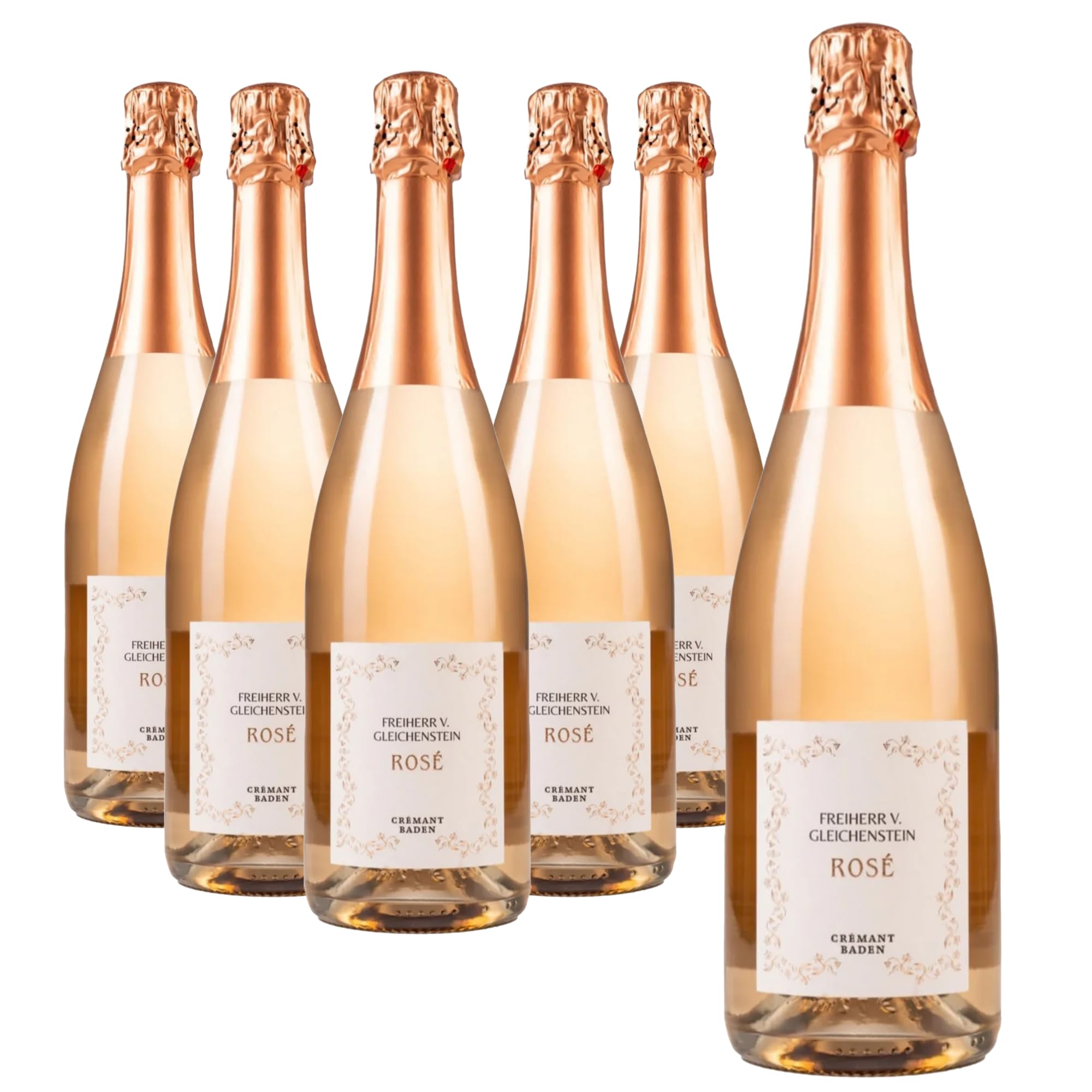 Freiherr von Gleichenstein Baden Crémant Rosé Winzersekt b.A. Brut Sektflasche (6x 0,75l)
