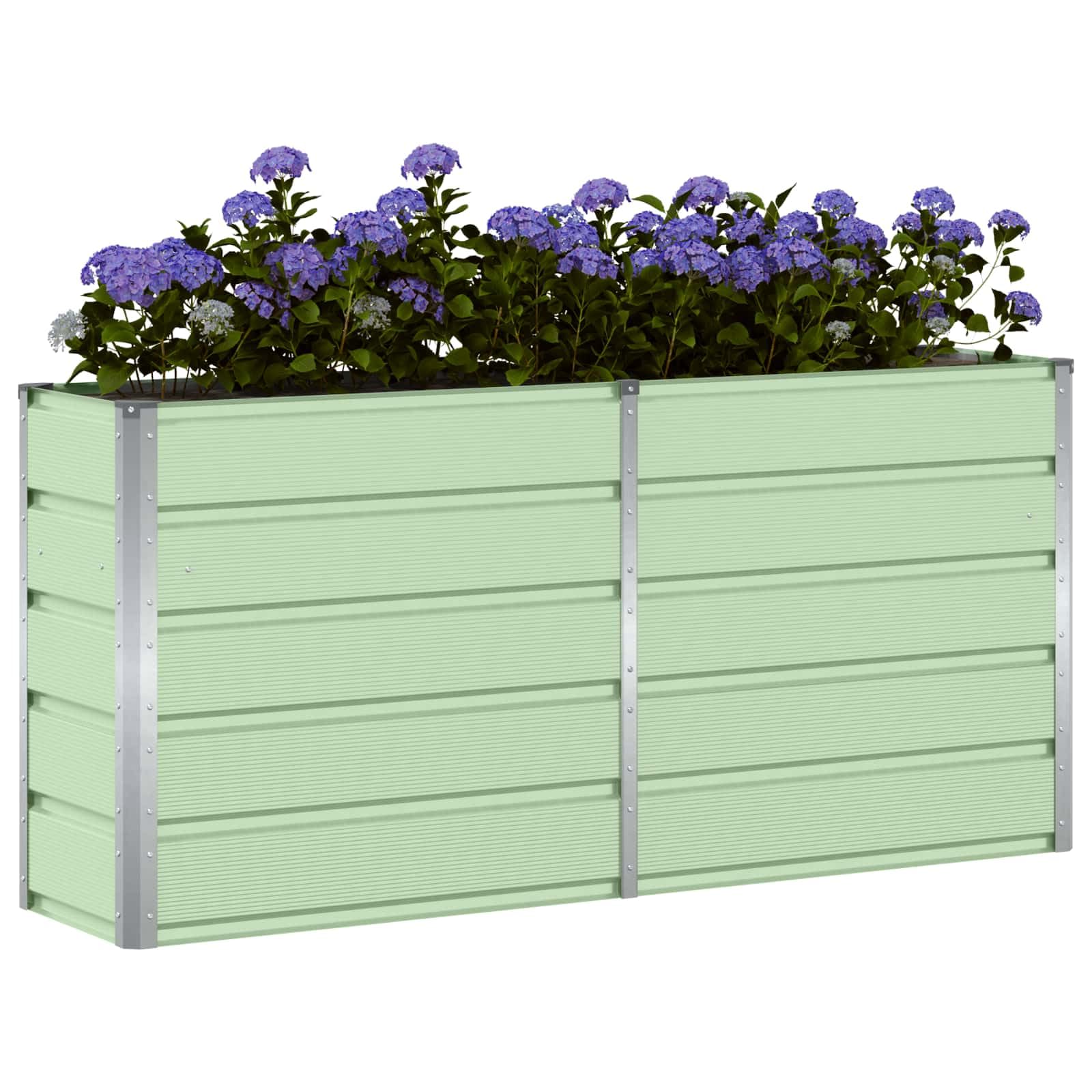 Vidaxl Planter 160 X 40 X 75 Cm Steel Green