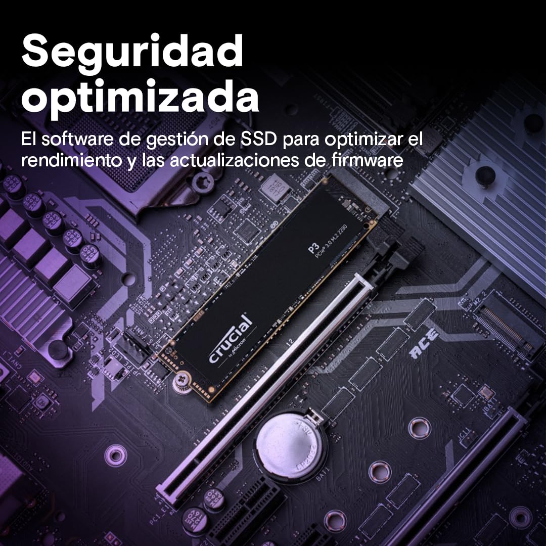 Crucial P3 1TB M.2 PCIe Gen3 NVMe SSD Interno - hasta 3500MB/s - CT1000P3SSD8 (Edición Acronis)