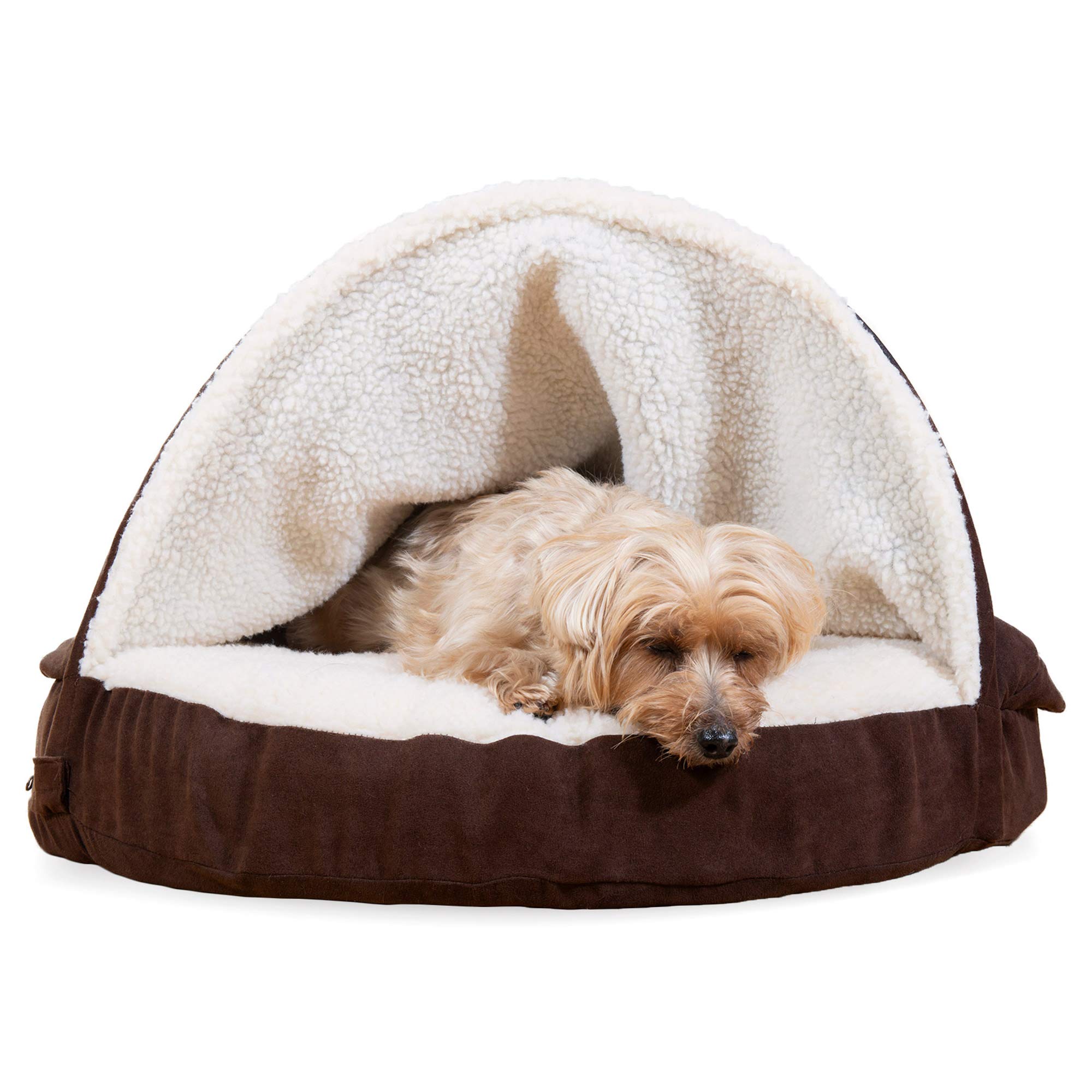 Photo 1 of  Espresso, 26-inch Faux Lambswool & Suede Espresso 26 inch Snuggery (Memory Foam) DIRTY ANIMAL HAIR SEAM SPLITTING SEE PICS
