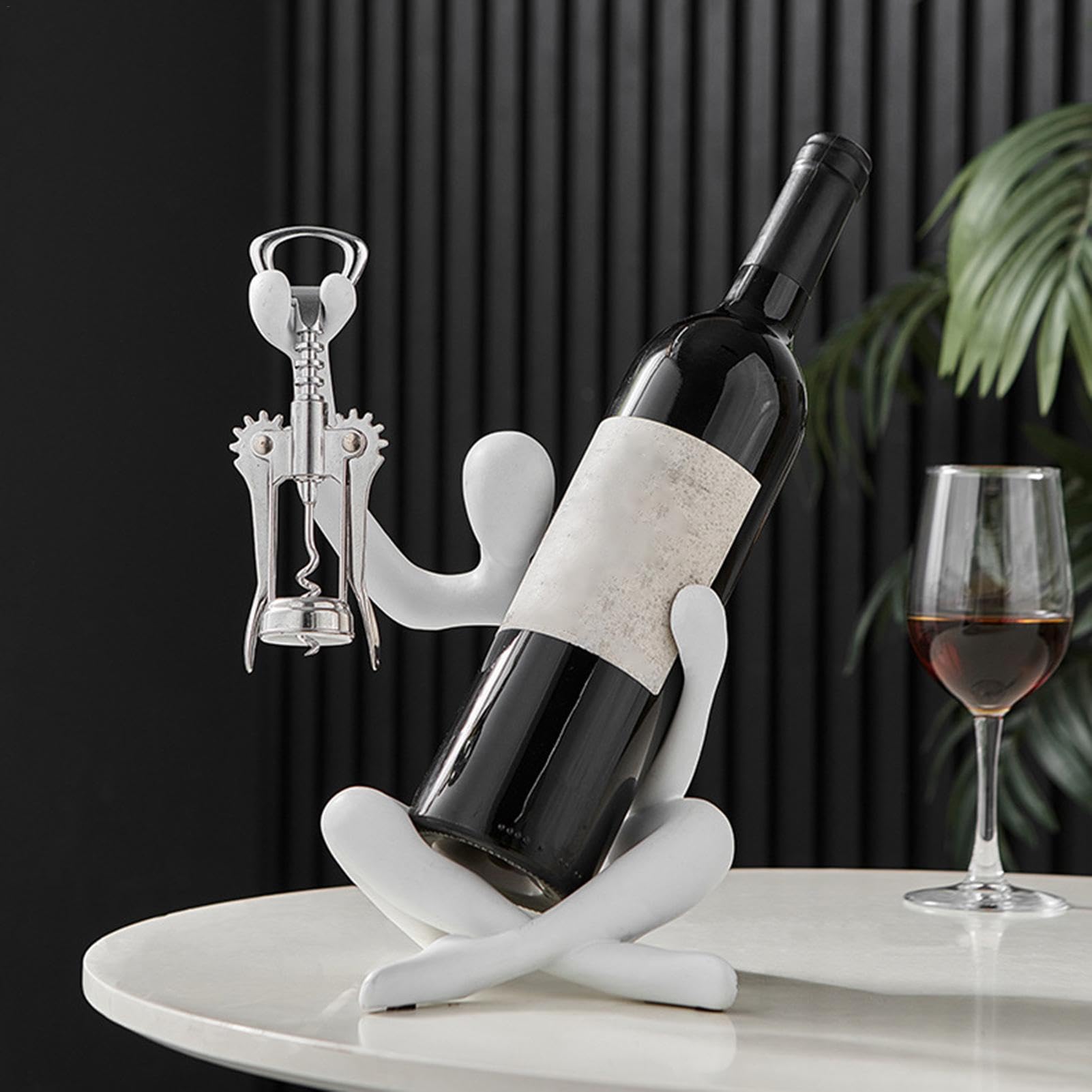 Estante de Vino para encimera, Soporte de Vino de Resina sin abrebotellas