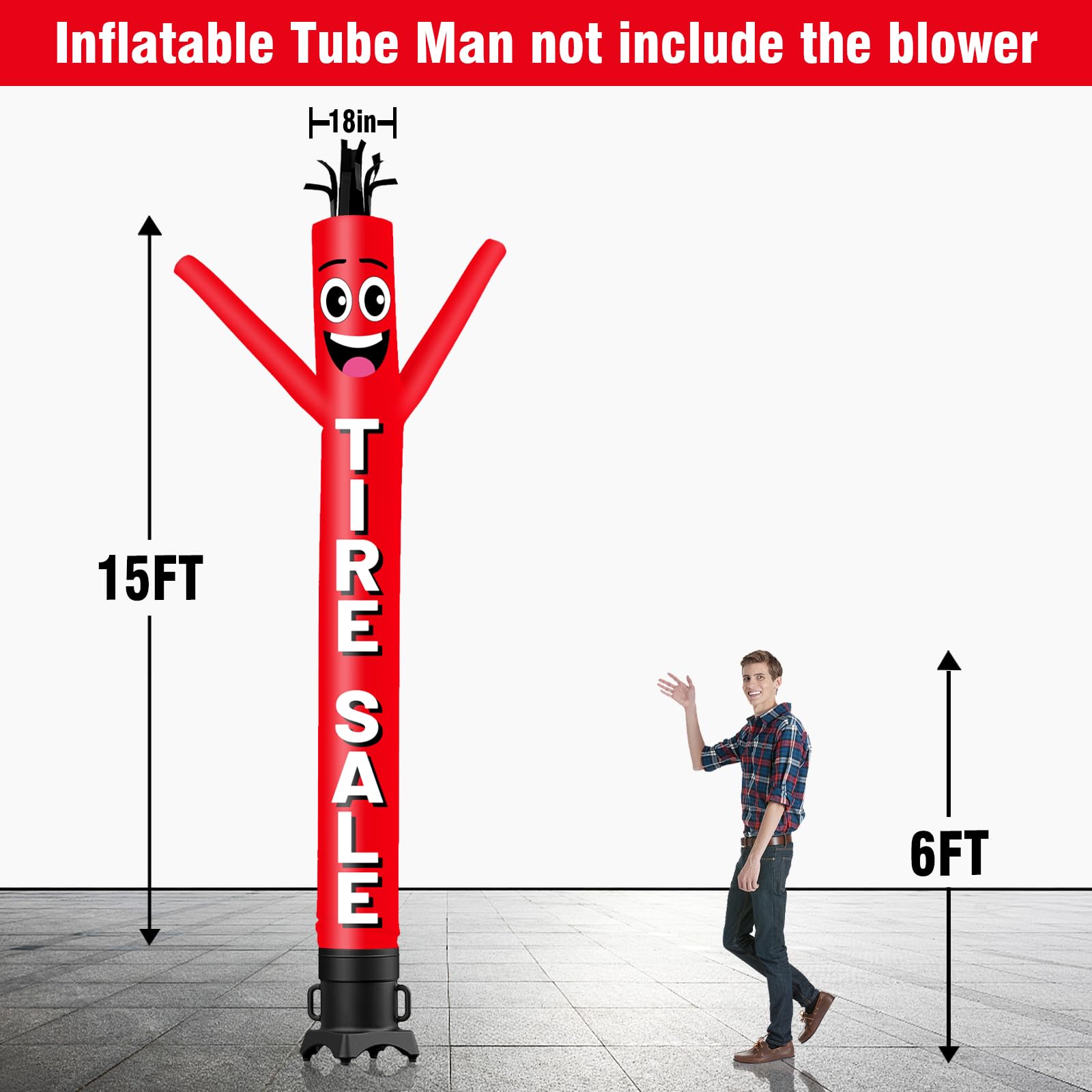 Amazon.com: GOODENY 15FT Tall Inflatable Tube Man Tire Sale Wacky