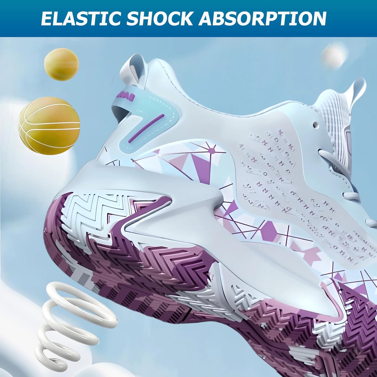 Men's Basketball Shoes Fashion Non-Slip High-Top Sneakers Comfortable Breathable Training Running Sport Volleyball Shoes