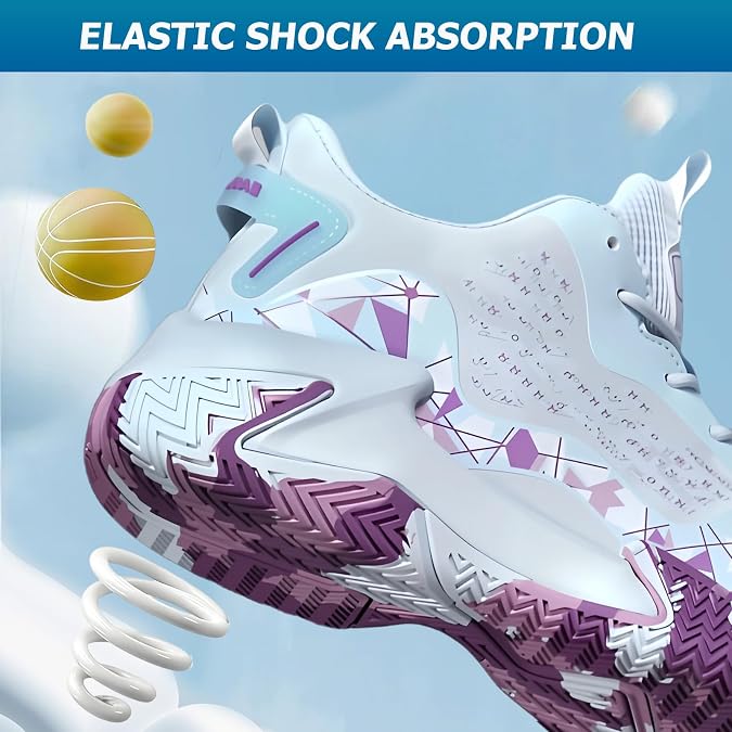 Men's Basketball Shoes Fashion Non-Slip High-Top Sneakers Comfortable Breathable Training Running Sport Volleyball Shoes