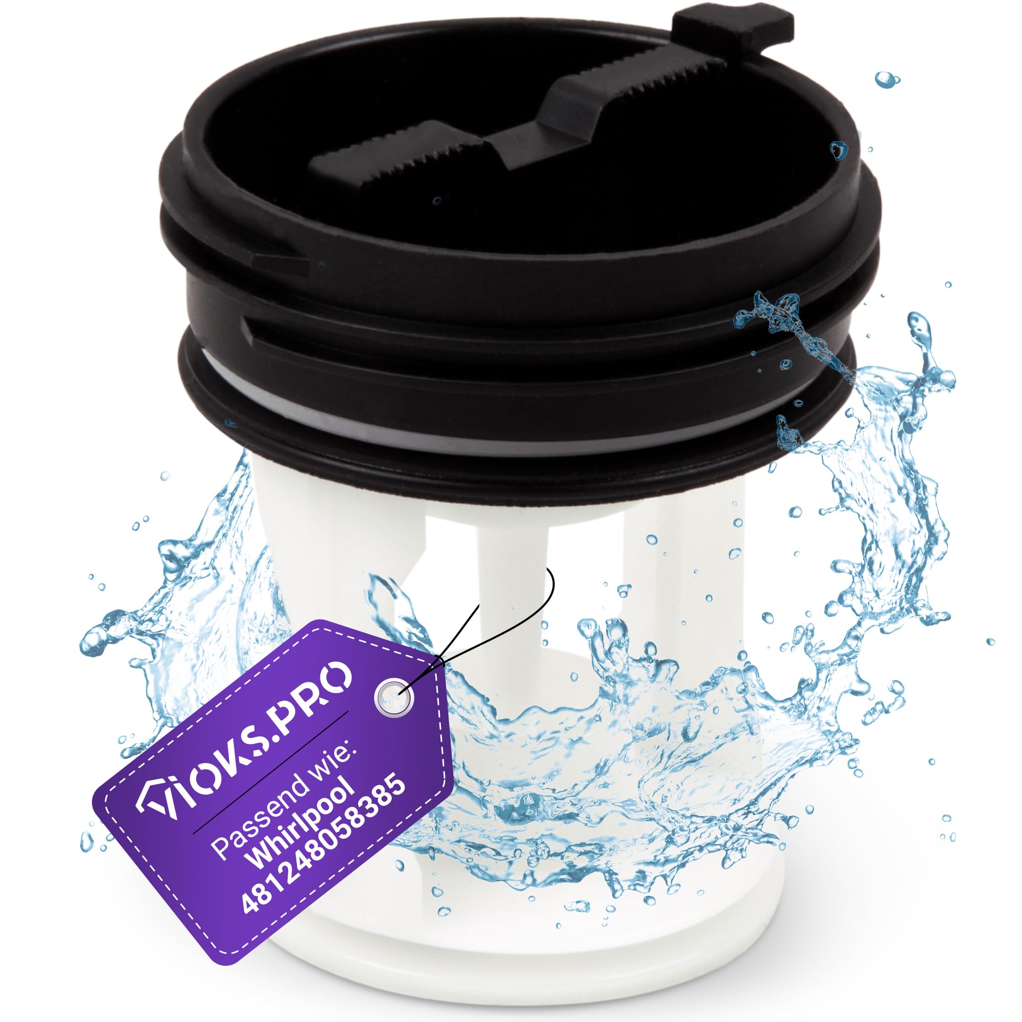 Hoypeyfiy Flusensieb 2 Stück - Ersatz Für Bauknecht Whirlpool Indesit Waschmaschinen