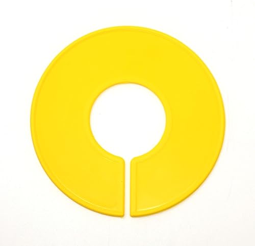 Miniatura 2 de JSP Manufacturing Divisores de tamaño de estante en blanco redondos amarillos de plástico, paquete múltiple (100)