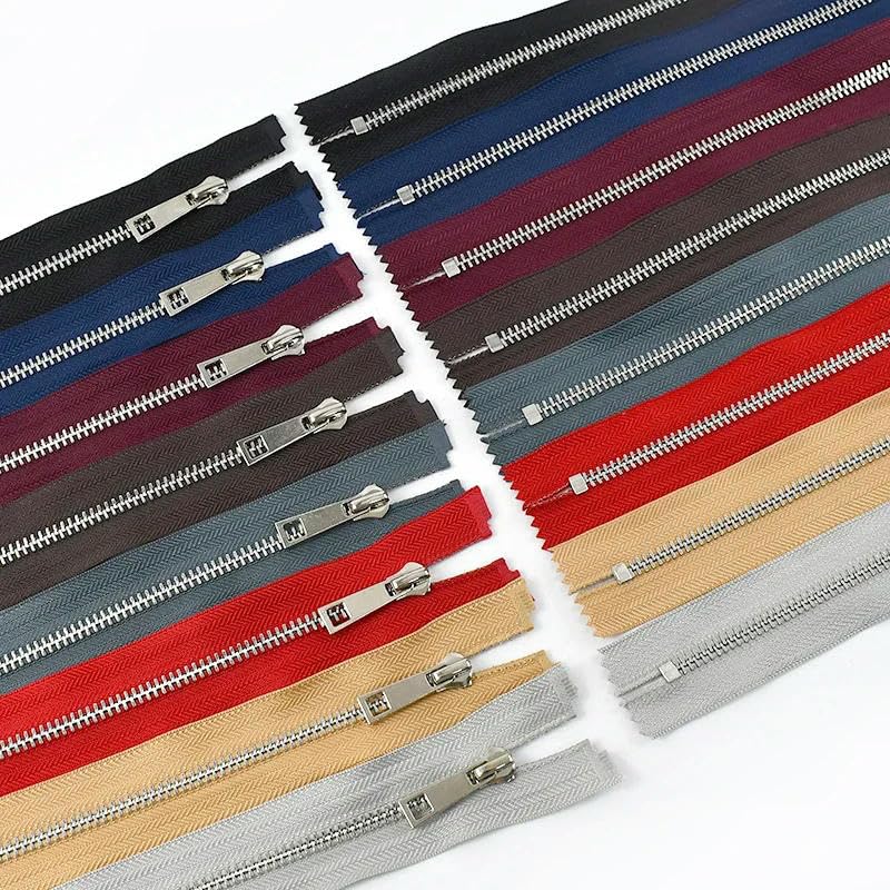 zamki do szycia, 2/5 szt. metalowych zamków błyskawicznych 15-30 cm z zamknięciem, 40-80 otwarciem - jak pokazano nr 5 25