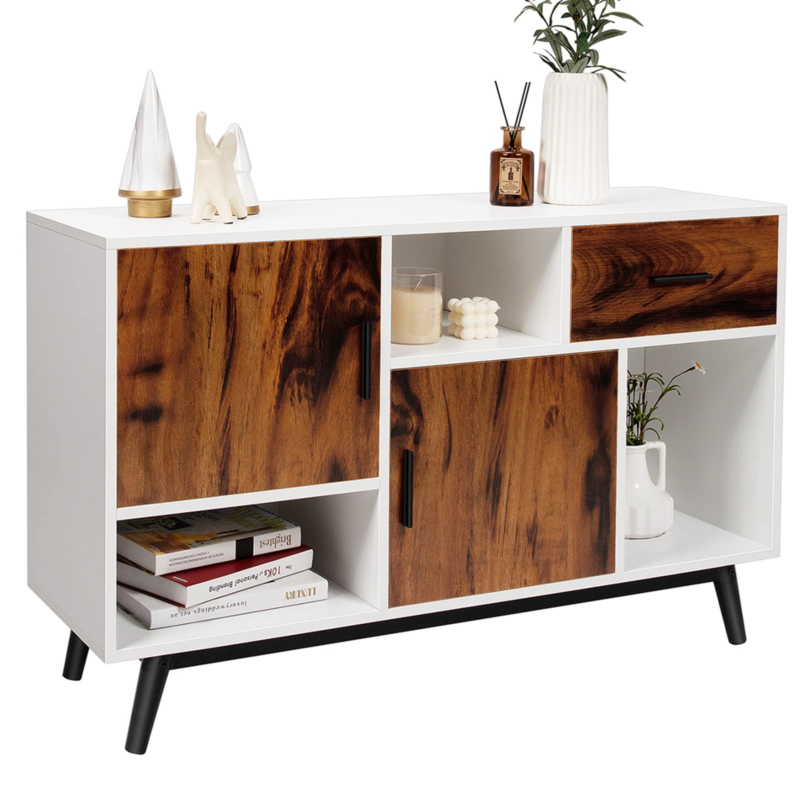 Buy CASART Storage Wooden Storage Cupboard with 3 Doors & 3