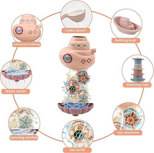 Miniatura 5 de HCFJEH Juguetes de baño para niños pequeños de 1 a 3 años juguetes de bañera para niños de 2 a 4 años los juguetes de baño para niños pequeños