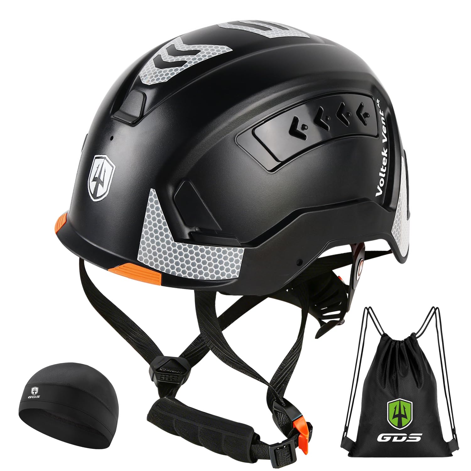 GREEN DEVIL VOLTEK Vent AIR kask przemysłowy dla dorosłych, kask budowlany ABS, certyfikat EN12492, certyfikat EN397, amortyzacja uderzeń i odporność na penetrację, z wszechstronną ochroną