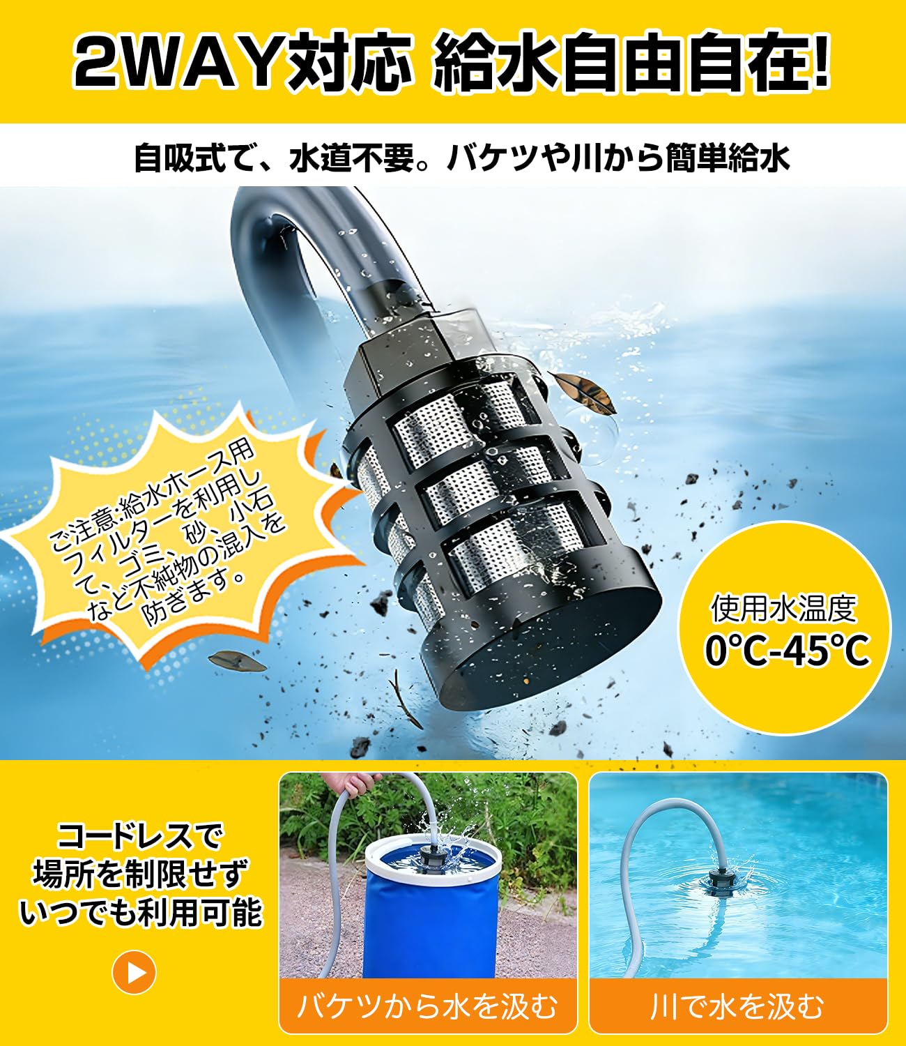 Amazon | 高圧洗浄機 コードレス 【2026年改良モデル】充電式 小型軽量