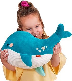 B. toys - Huggable Squishies - Willow Whale - Plush Whale - Plush Toy - Soft & Cuddly Blue Whale - Washable Sea Animal for Baby, Toddler, Children - Newborn, Baby, 0 Months +