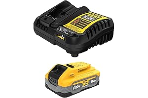 DEWALT Powerstack 20V MAX Battery Starter Kit, 5Ah, Lithium Ion (DCBP520C)