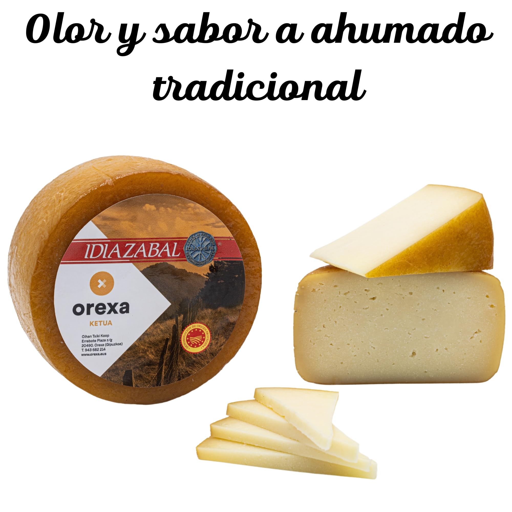 THE BASQUE gourmet, Queso Curado de Oveja D.O. Idiazabal 1,2 kg Ahumado- Empaque al Vacío, Caja Regalo - Para Foodies y Amantes Gourmet - Elaborado con Leche Cruda Oveja Latxa (1,2 Kg, Ahumado)