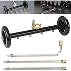 Hourleey 16 inch Dual-Function Undercarriage Cleaner, Pressure Washer Surface Cleaner with 2 Straight Extension Wand, 1 90 Degree Wand, Underbody Car Water Broom, 4000 PSI