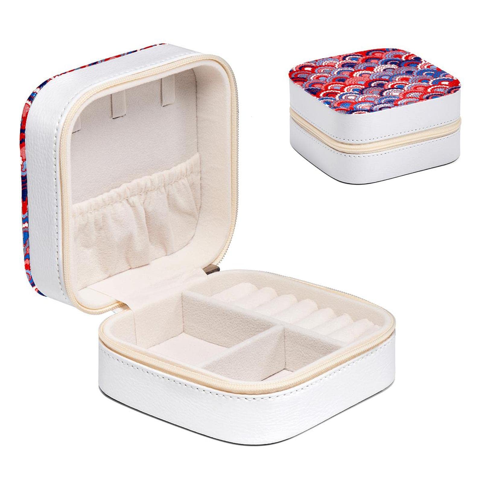 Boîte à bijoux pour femme design écailles colorées - Écrin de rangement pour colliers