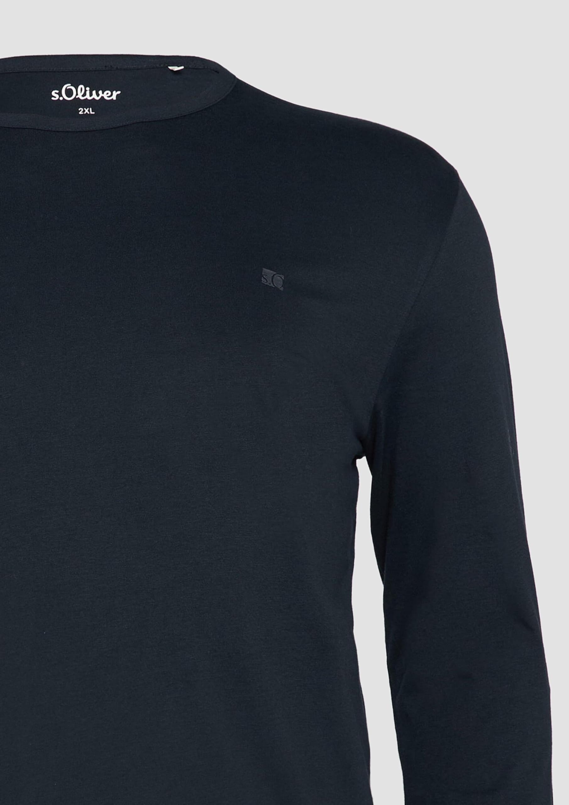 s.Oliver Langarmshirt mit Logo-Detail