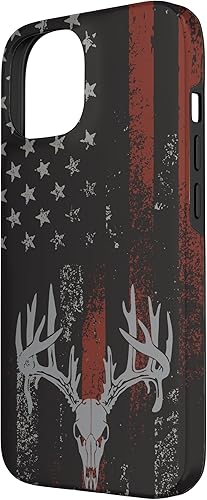 Miniatura 8 de Funda para iPhone 14 con la bandera americana de cola blanca ciervo Buck Hunting USA FLAG Hunter