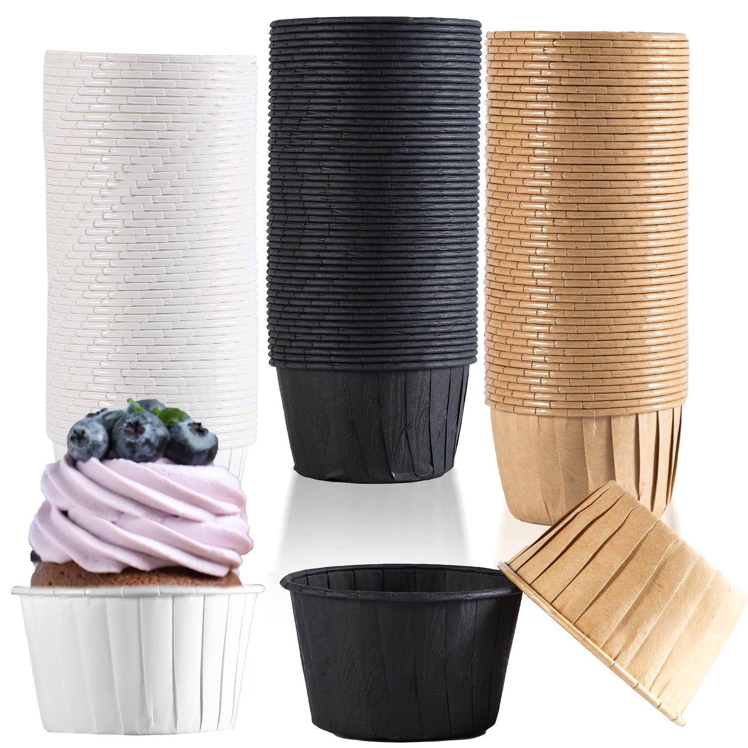 200 stuks papieren muffinvormpjes, papieren muffinformaten, muffin