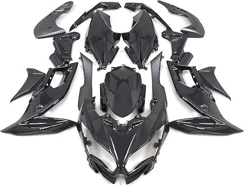 XKMT - Kit de carenado de plástico ABS negro brillante compatible con 15 16 17 18 19 20 Kawasaki VERSYS 650 16 piezaskit completo de carrocería