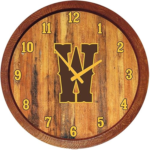 Miniatura 83 de The Fan-Brand NCAA Oklahoma Sooners: Faux Barrel Top Wall Clock Sports Team Bar Sign Décor - Home Man Cave, Party Decoration - Made On Demand