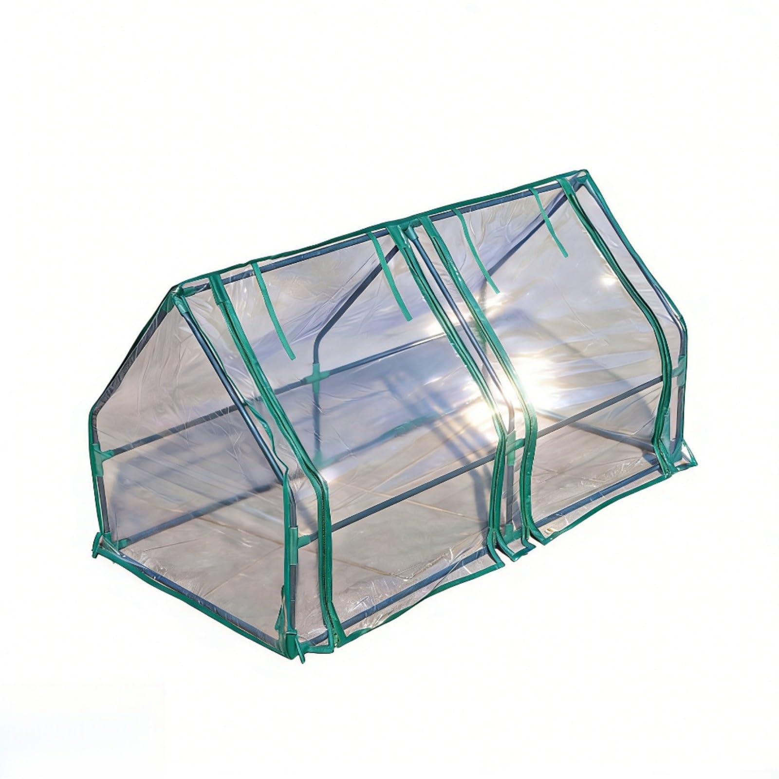 Serre portable en PVC transparent 120 x 60 x 60 cm pour mini abri de plantes pour jardin, terrasse ou culture intérieure