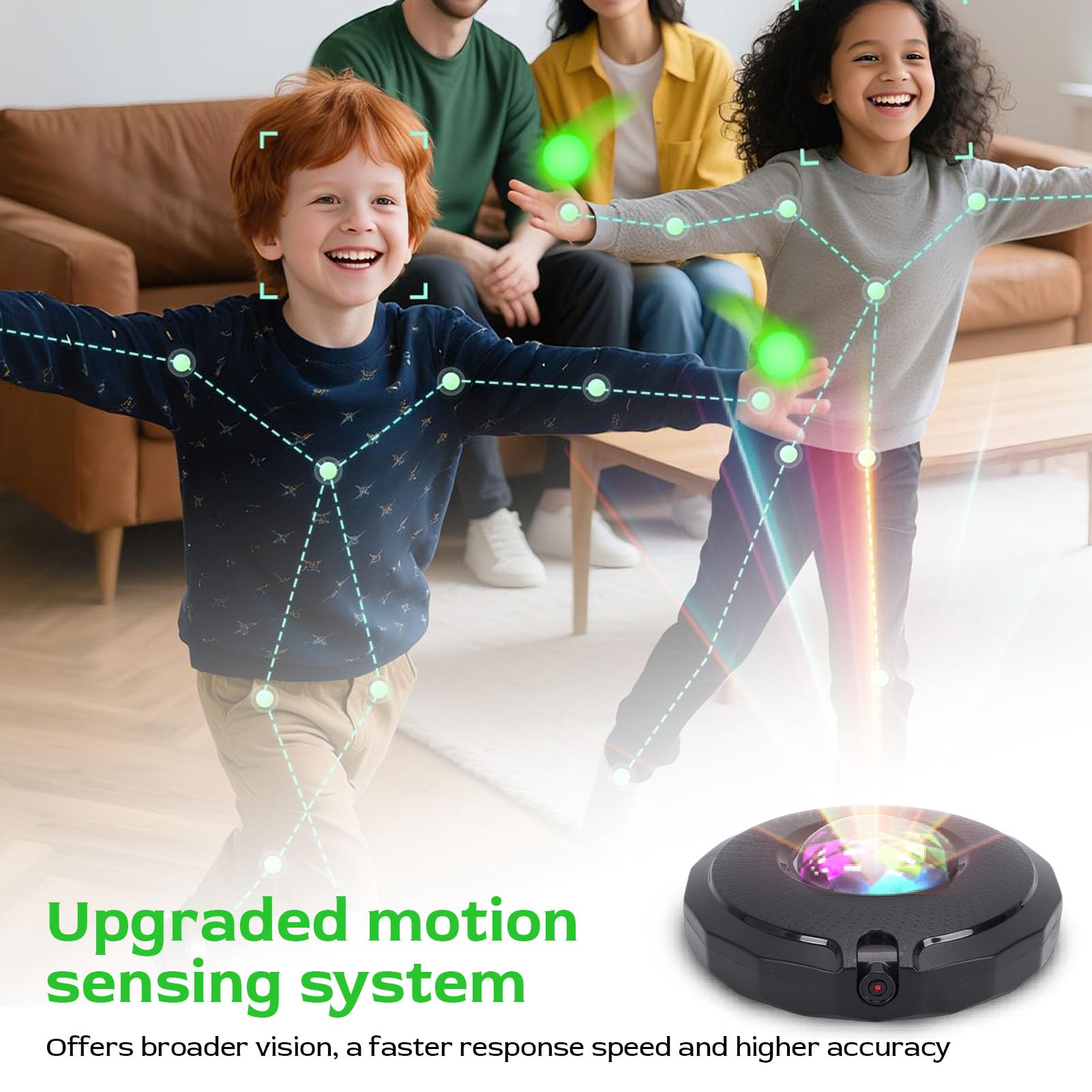 Konsola do Gier AR Motion, Telewizyjny System Wideo Typu Plug & Play z 2 Kontrolerami Bezprzewodowymi, 16 GB ponad 100 Gier, śledzenie Ciała, Ochrona Prywatności