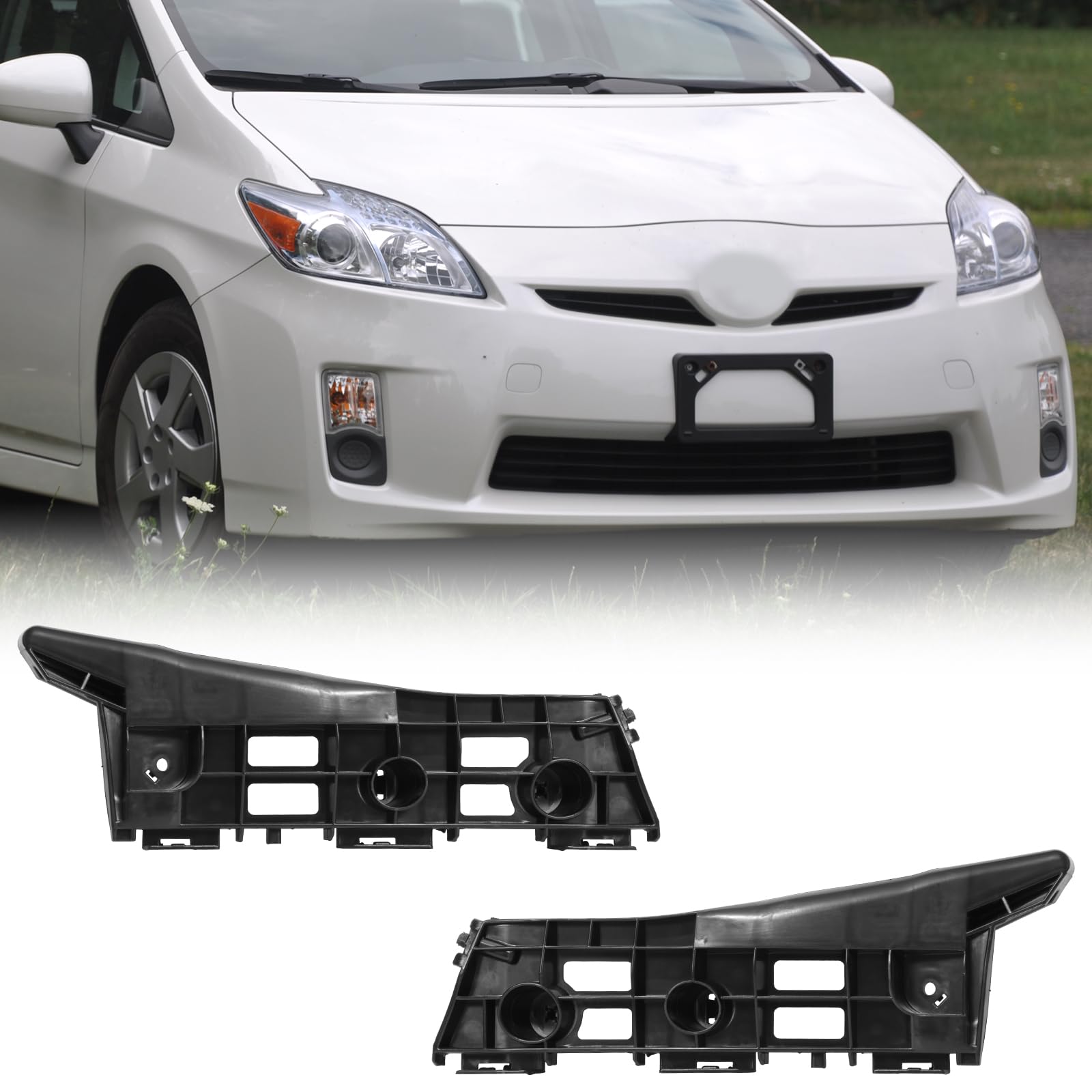 BXZ Front Bumper Cover Bracket Retainer Side Fender Support Pair For Toyota Prius 2010-2015
