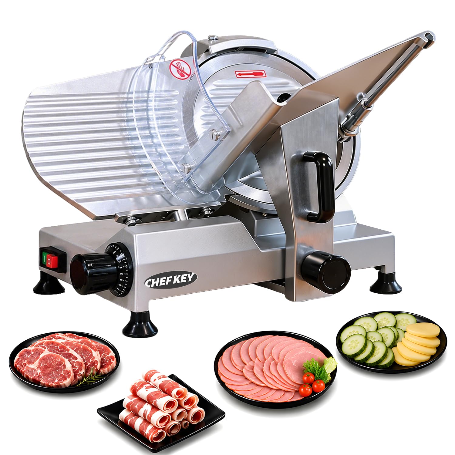 Commercial Meat Slicer, 12 inch 320W Frozen Meat &amp; Deli Slicer
