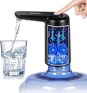 DLOPK Distributeur Eau,Pompe a Eau Bouteille Electrique,Pompe Bouteille Eau, Distributeur Automatique d'eau Bouteille,USB pour la Maison Le Bureau Le Camping à l'extérieur à l'intérieur (Blanc)