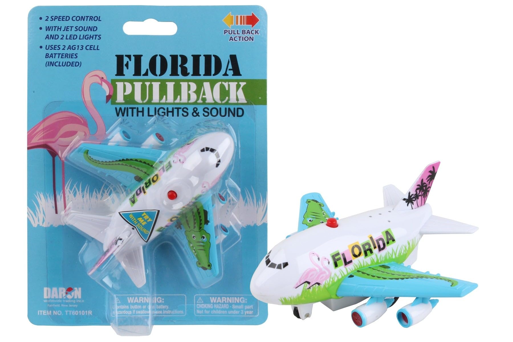 Amazon.com: Daron Florida Pullback Toy with Light and Sound : Arts