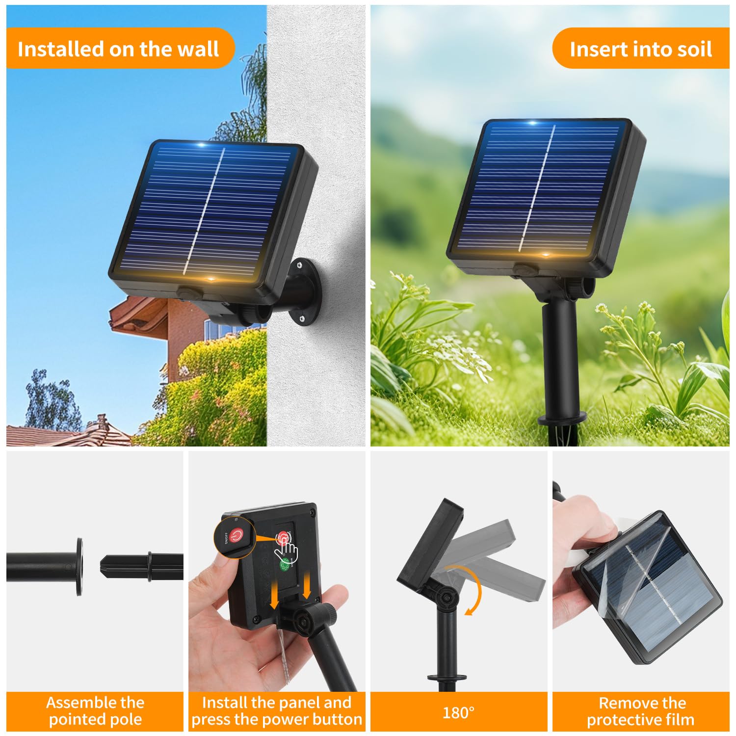 Hoteril Luces solares Led Exterior Jardin, 3 x 17M 150 LED Guirnaldas Luces Exterior Solar, IP65 Luces Solares Exterior con 8 Modos, Guirnalda Luces Exterior para Jardín, Terraza, Boda, Decoración