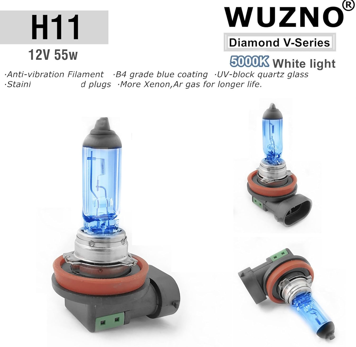 Halogen Headlight Bulbs Replacement for NlSSAN Sentra 2013 2014 2015 2016 2017 2018 2019 2020 2021 2022 High Beam H9, Low Beam H11 Lights Combo, 6000k White, 120% Brightness, 4 Pack