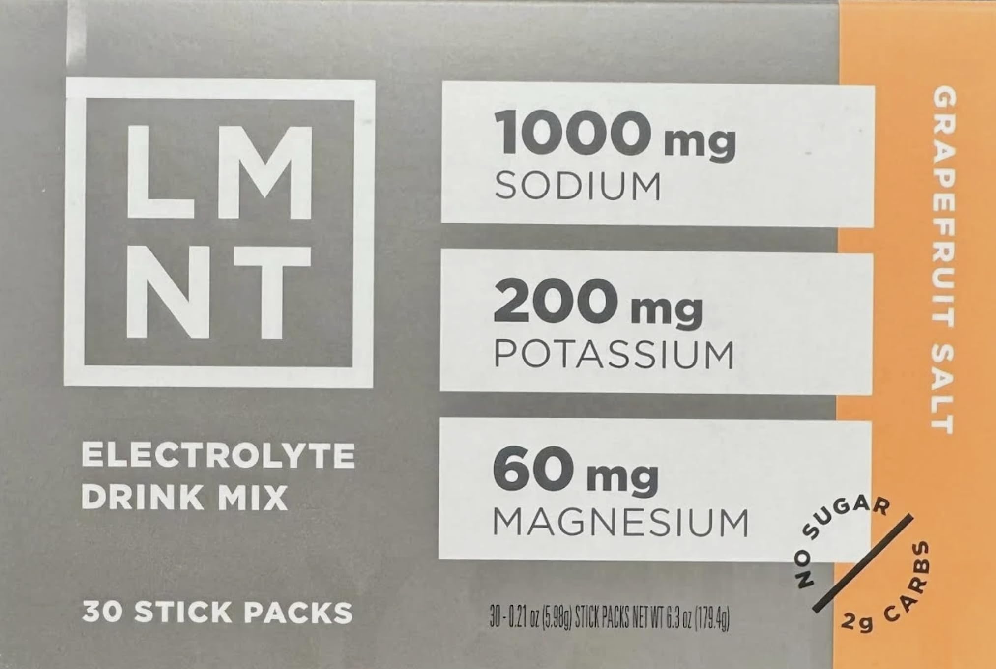 LMNT Zero Sugar Electrolytes - | Drink Mix | 30-Count (30 count, Grapefruit Salt)