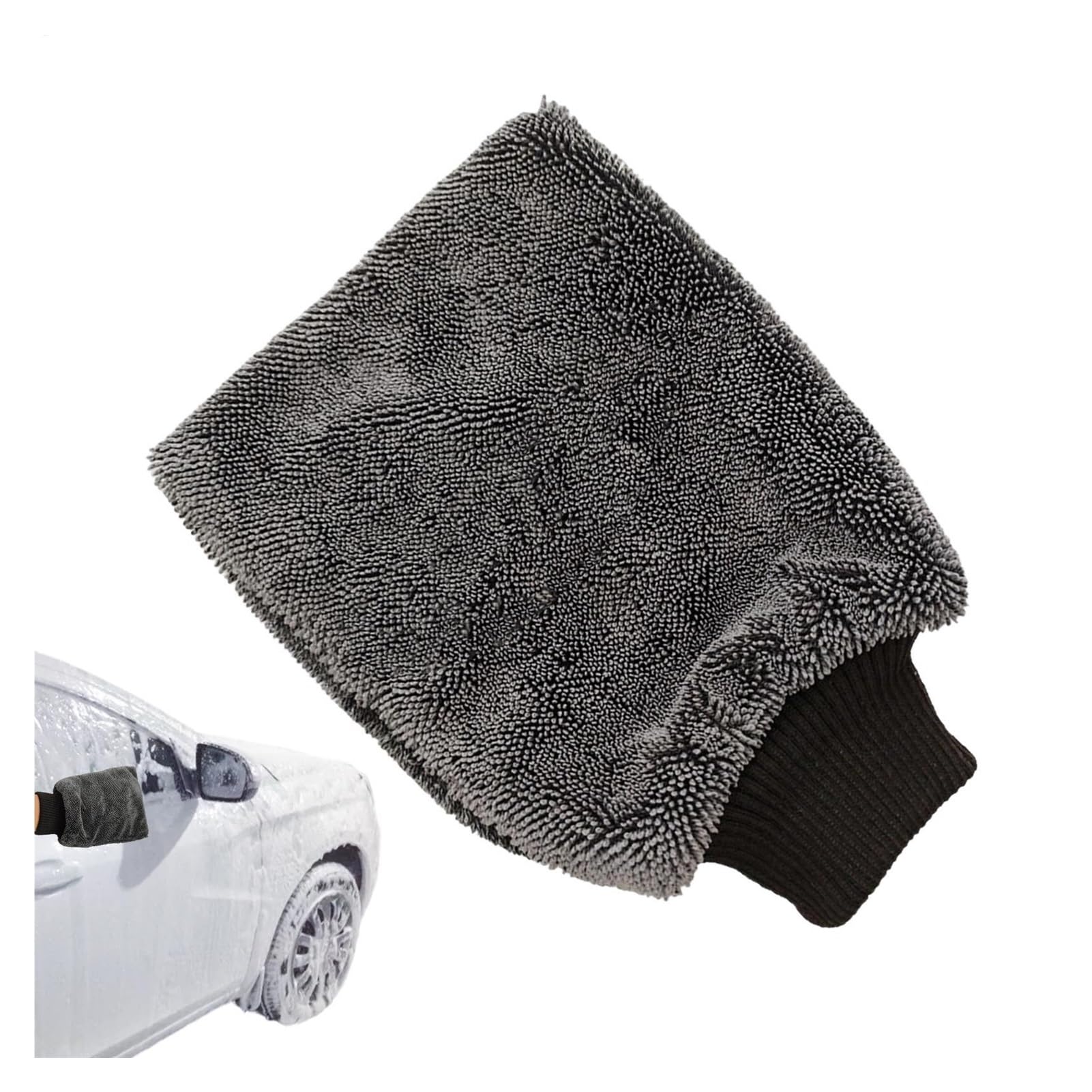 DYYEUAVT 4pcs Car Wash Gloves Polyester Microfiber Wipe Cleaning Towel Dustproof Glove Automobile Accessories