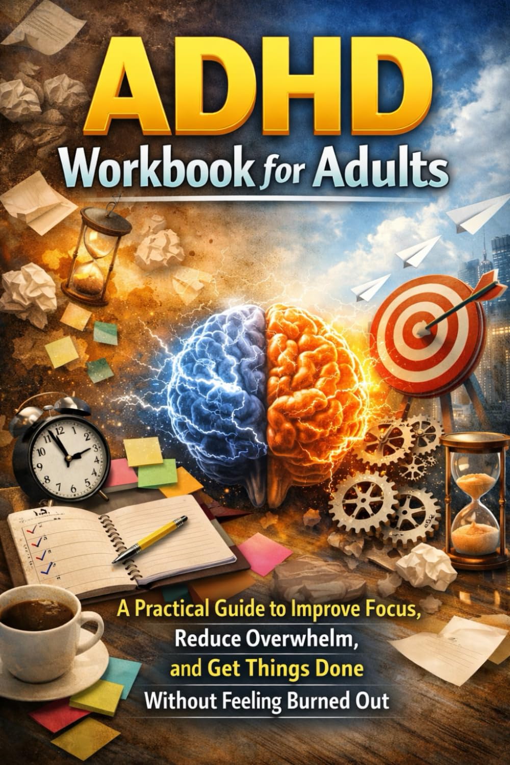 ADHD Workbook for Adults: A Practical Guide to Improve Focus, Reduce Overwhelm, and Get Things Done Without Feeling Burned Out