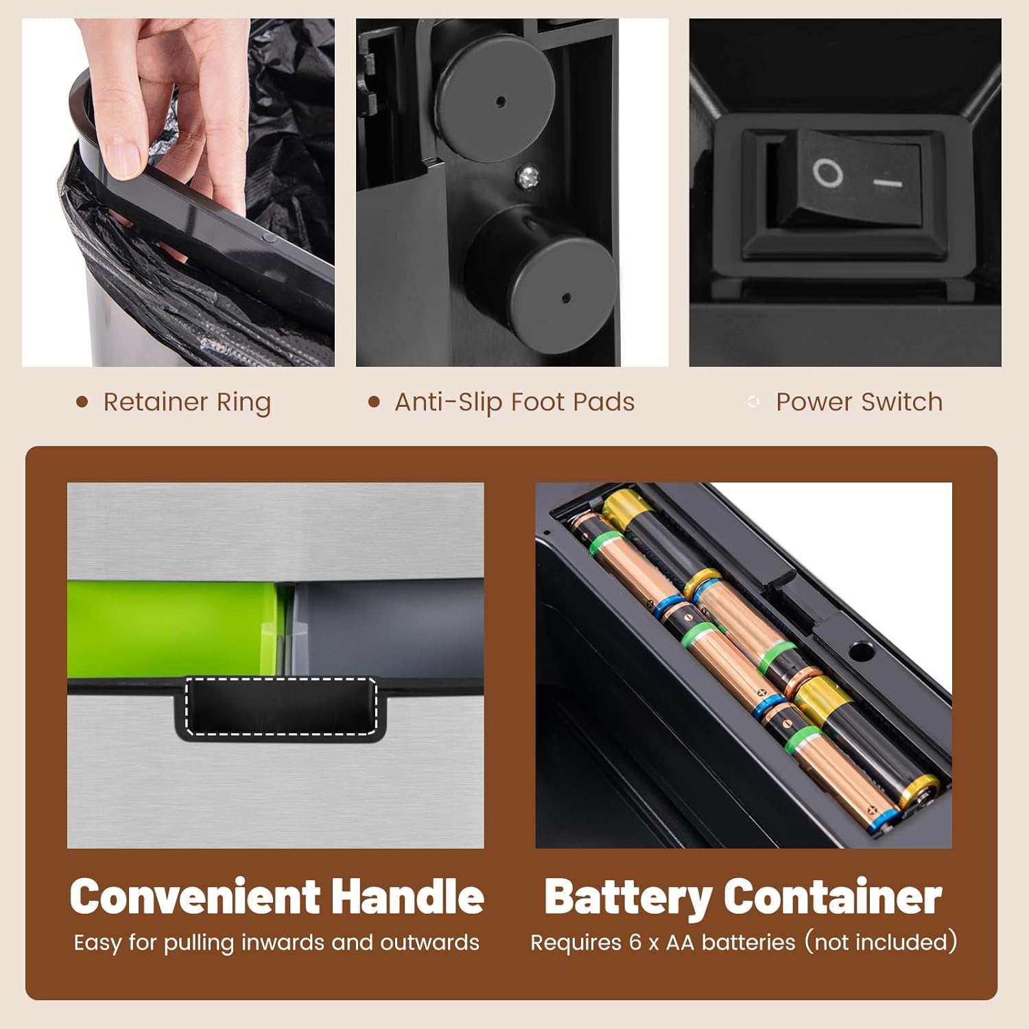 Image showing the convenient pull-out design of the bottom recycling bins with smooth and durable wheels