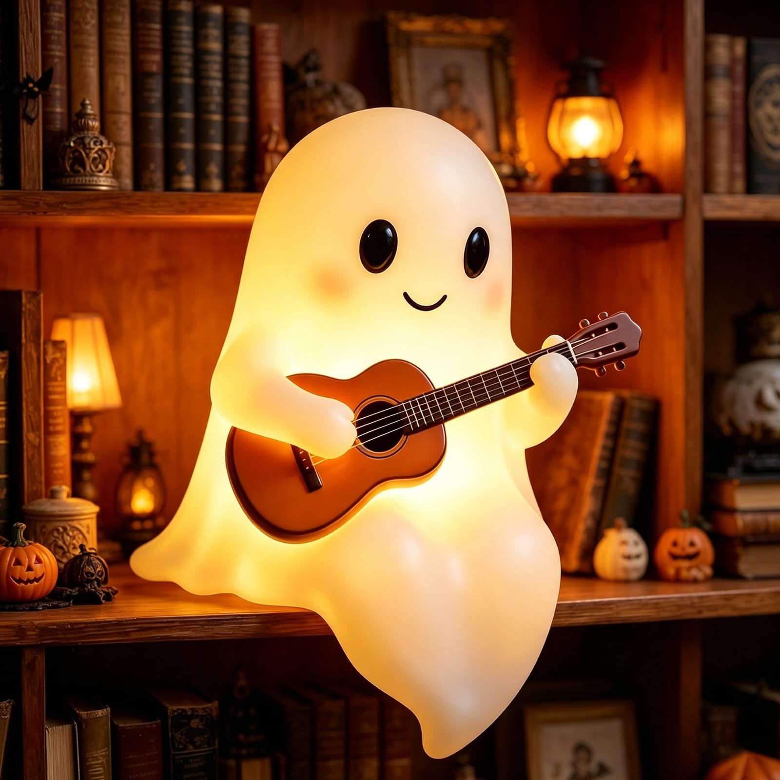 Ghost Bookshelf Lantern, Halloween Decorations Ghosts Night Light Lamp