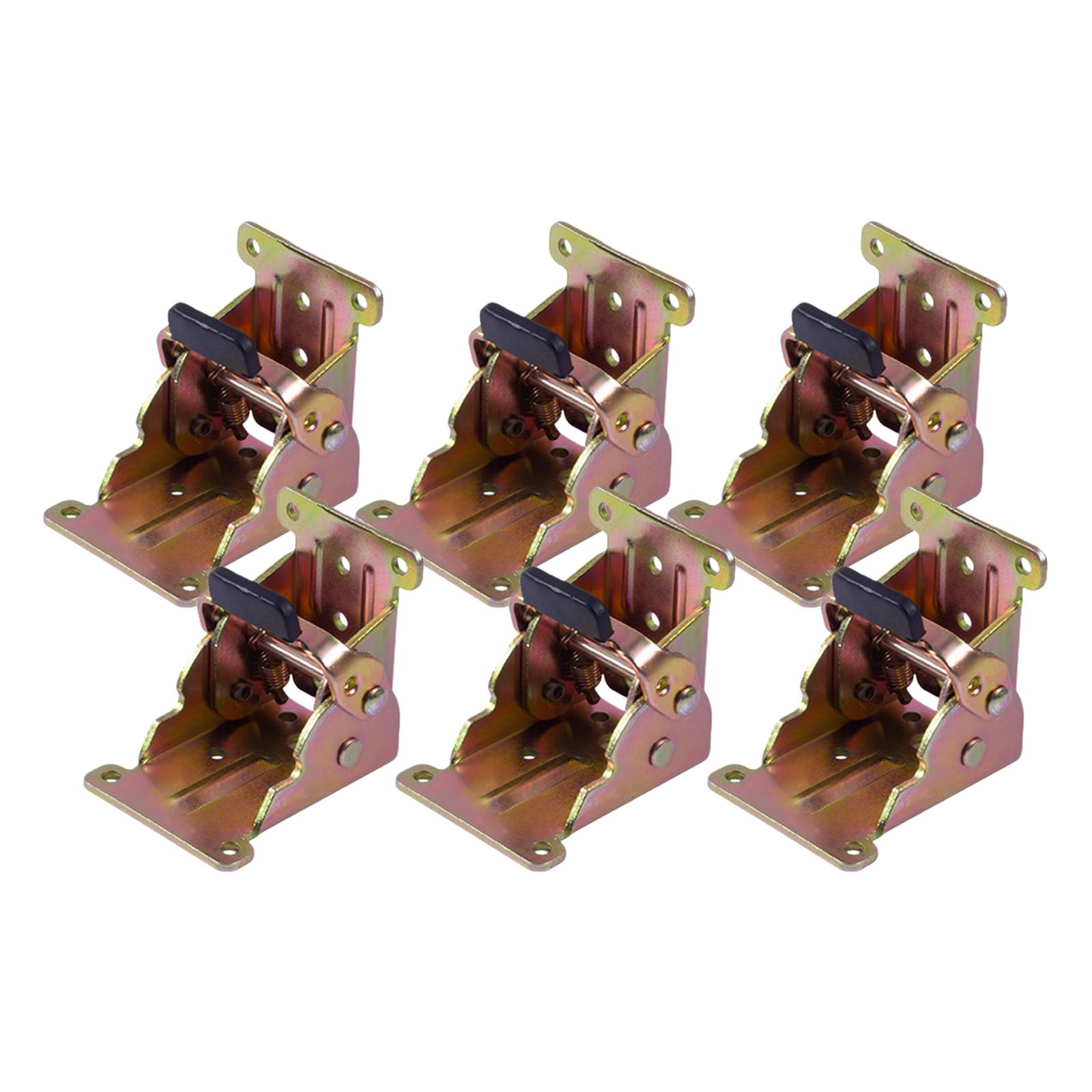 Secure Locking Foldable Hinge Metal Reinforcement Quick Installation 6pcs for Camping Chairs Furniture Accessories Not Rusts Folding Hinge for Coastal Areas