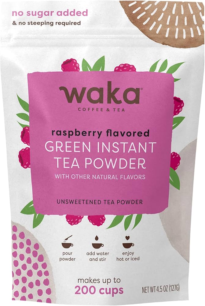 Amazon.com : Waka Instant Green Tea Mix, Raspberry Flavored - 100